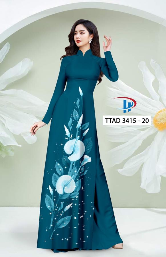 Vải Áo Dài Hoa Hồng Môn AD TTAD3415 17